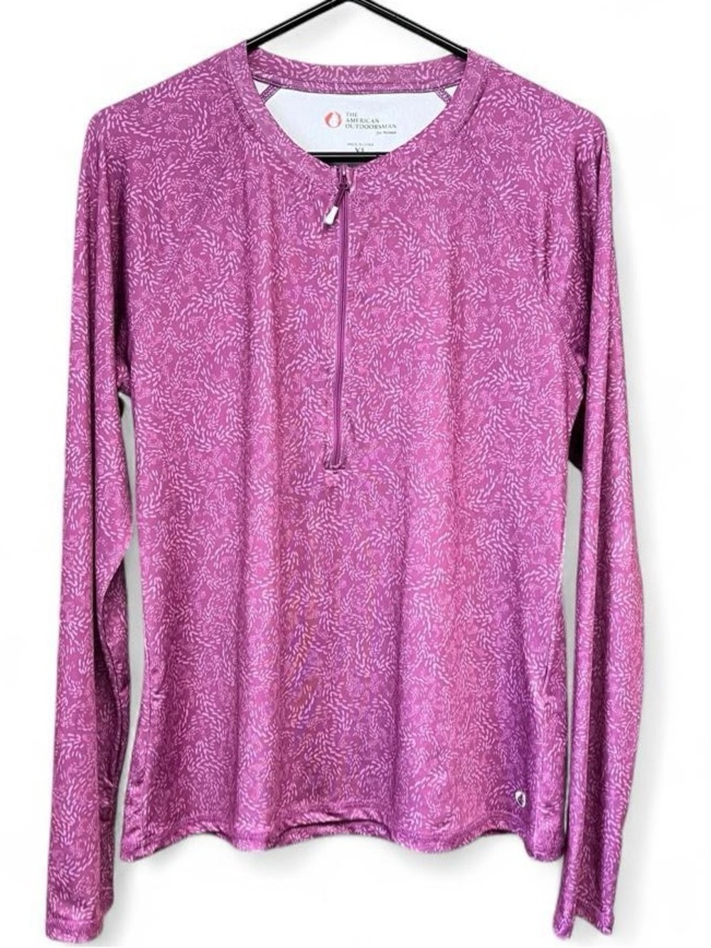 American Outdoorsman for Women Sun Protected 1/2 Zip Suntee Long Sleeve XL